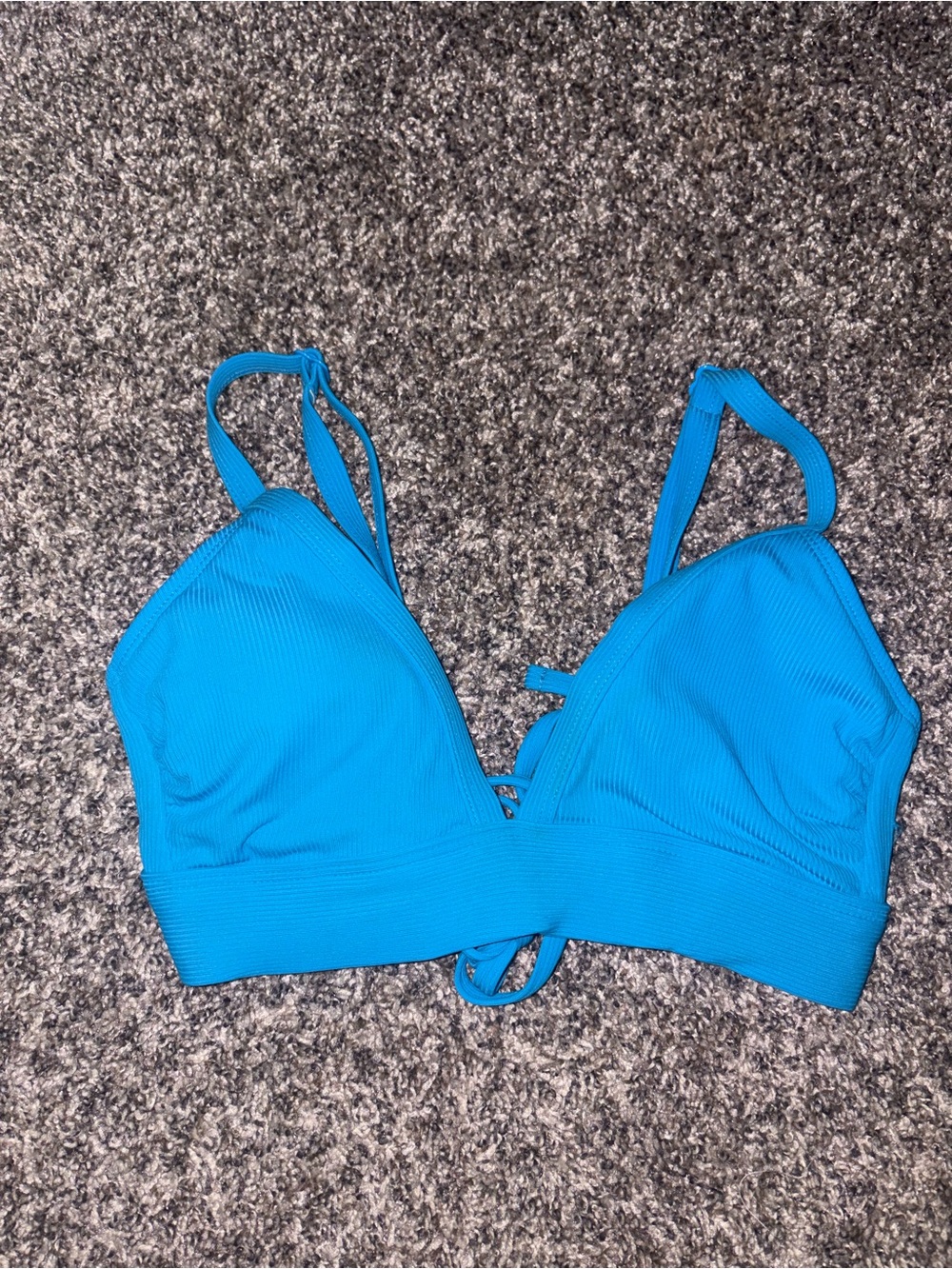 Xhilaration Bright Blue Ribbed Wireless Bralette